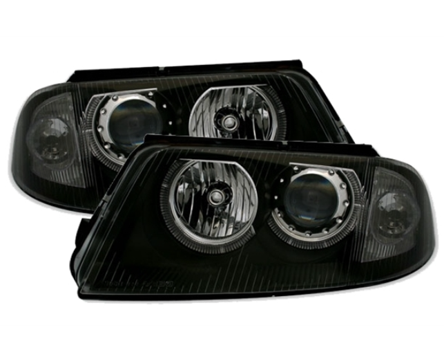 Coppia Set Fari Fanali Anteriori Angel Eyes Passat 3BG 2000-2005 Neri