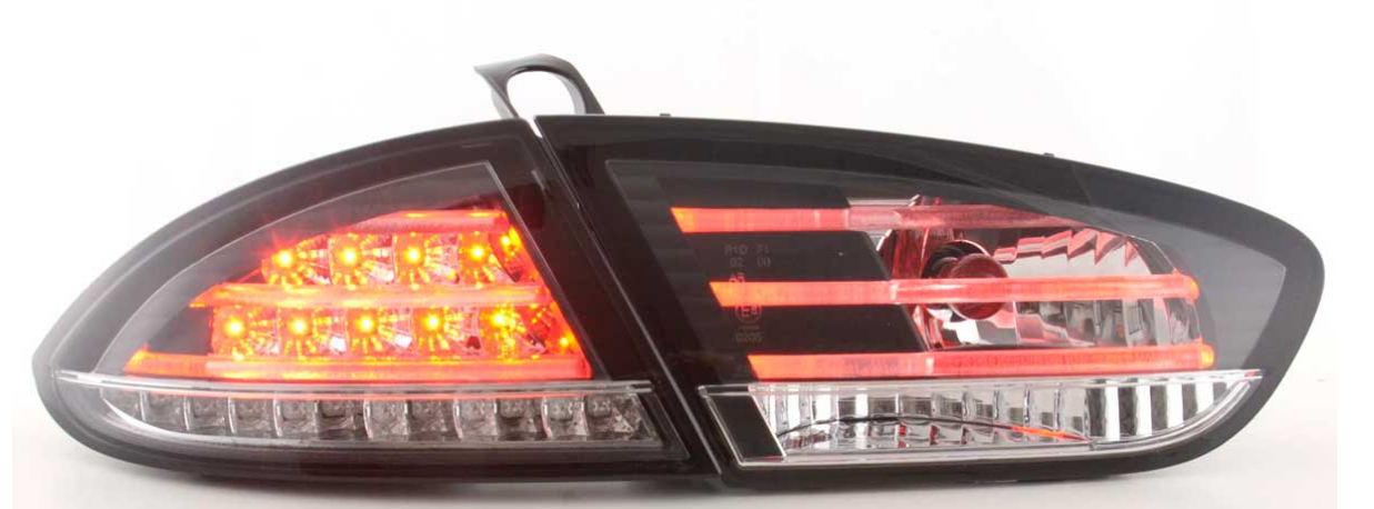 Fari Fanali tuning posteriori a LED Leon 1P1 2009-> Neri trasparente