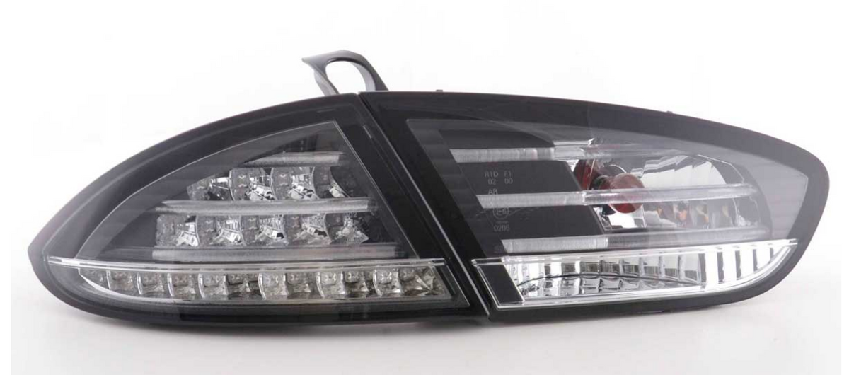 Fari Fanali tuning posteriori a LED Leon 1P1 2009-> Neri trasparente