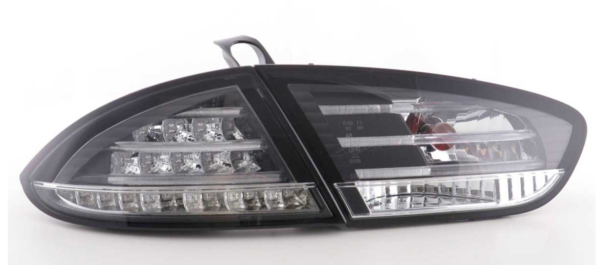 Fari Fanali tuning posteriori a LED Leon 1P1 2009-> Neri trasparente
