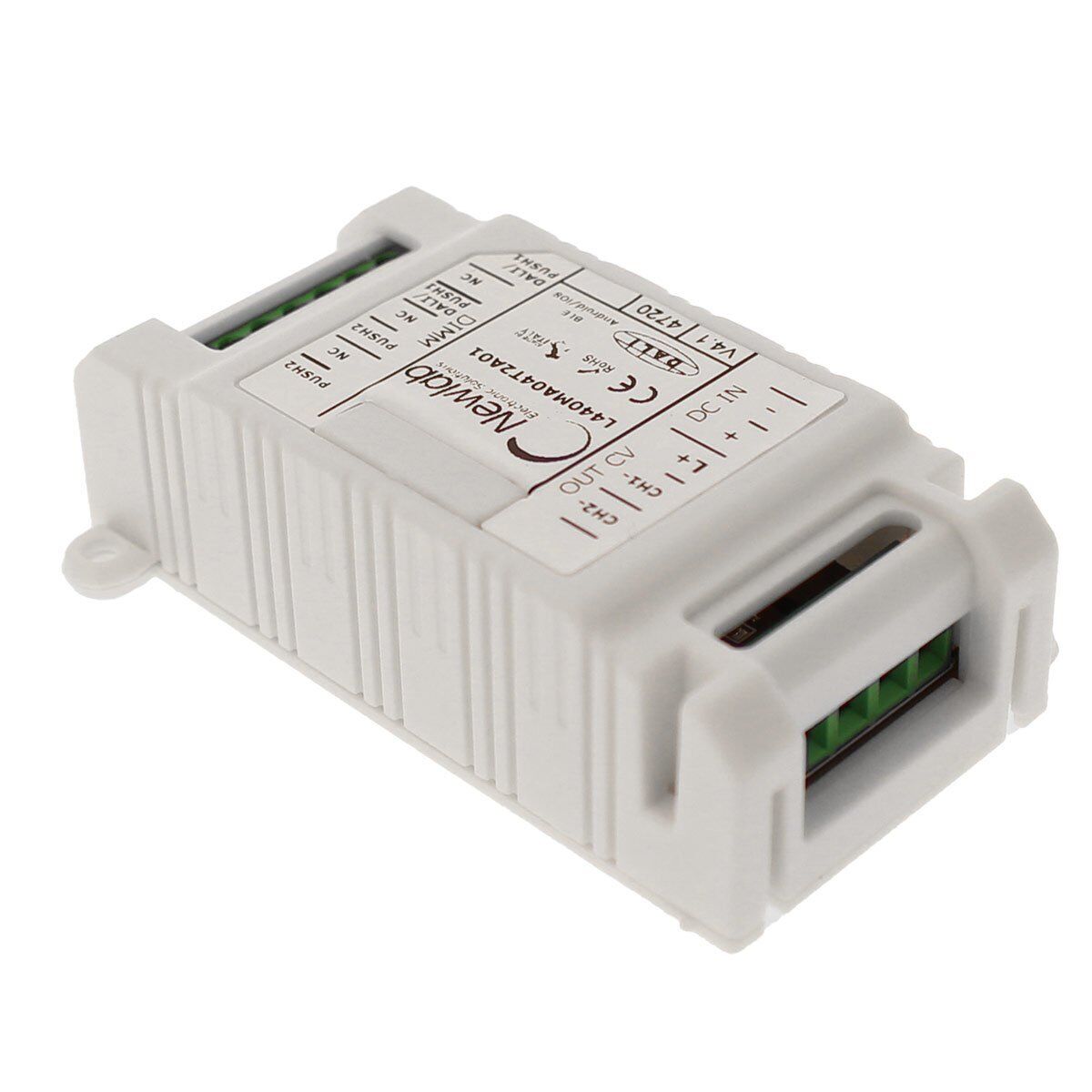 NEWLAB Dimmer 2 Canali in Tensione 12V 24V 48V DALI PUSH BLE Uscita PWM
