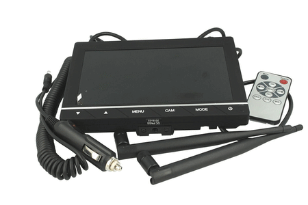 Monitor Wireless Ricevitore Professionale DVR Registratore 4 Canali 12V 24V Per