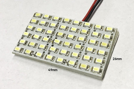 Pannello Plafoniera Lampada Led 12V 5W Con 48 Smd 3014 Colore Rosso Red 49X26mm