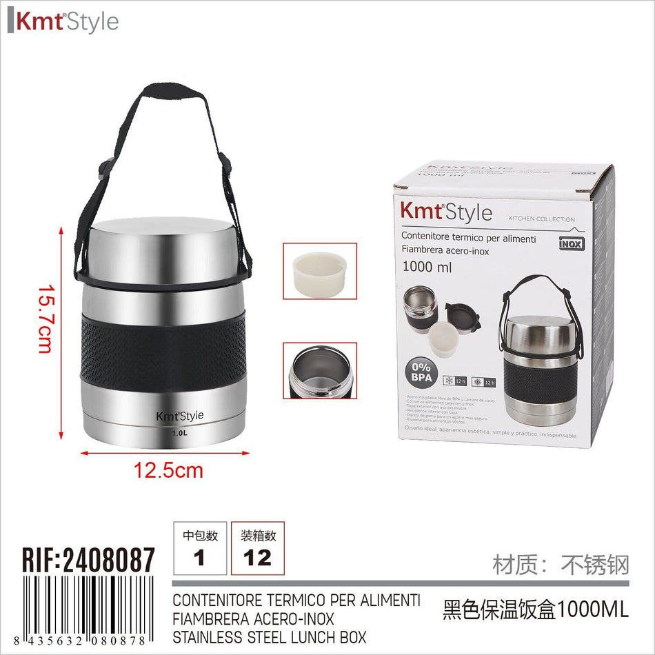 Contenitore Termico per Alimenti in Acciaio Inox Mantiene Freddo e Caldo 12 ore