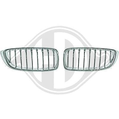 KIT SET COPPIA GRIGLIE CALANDRA MASCHERINA TUNING SERIE 4 F32 33 36 CROMATA