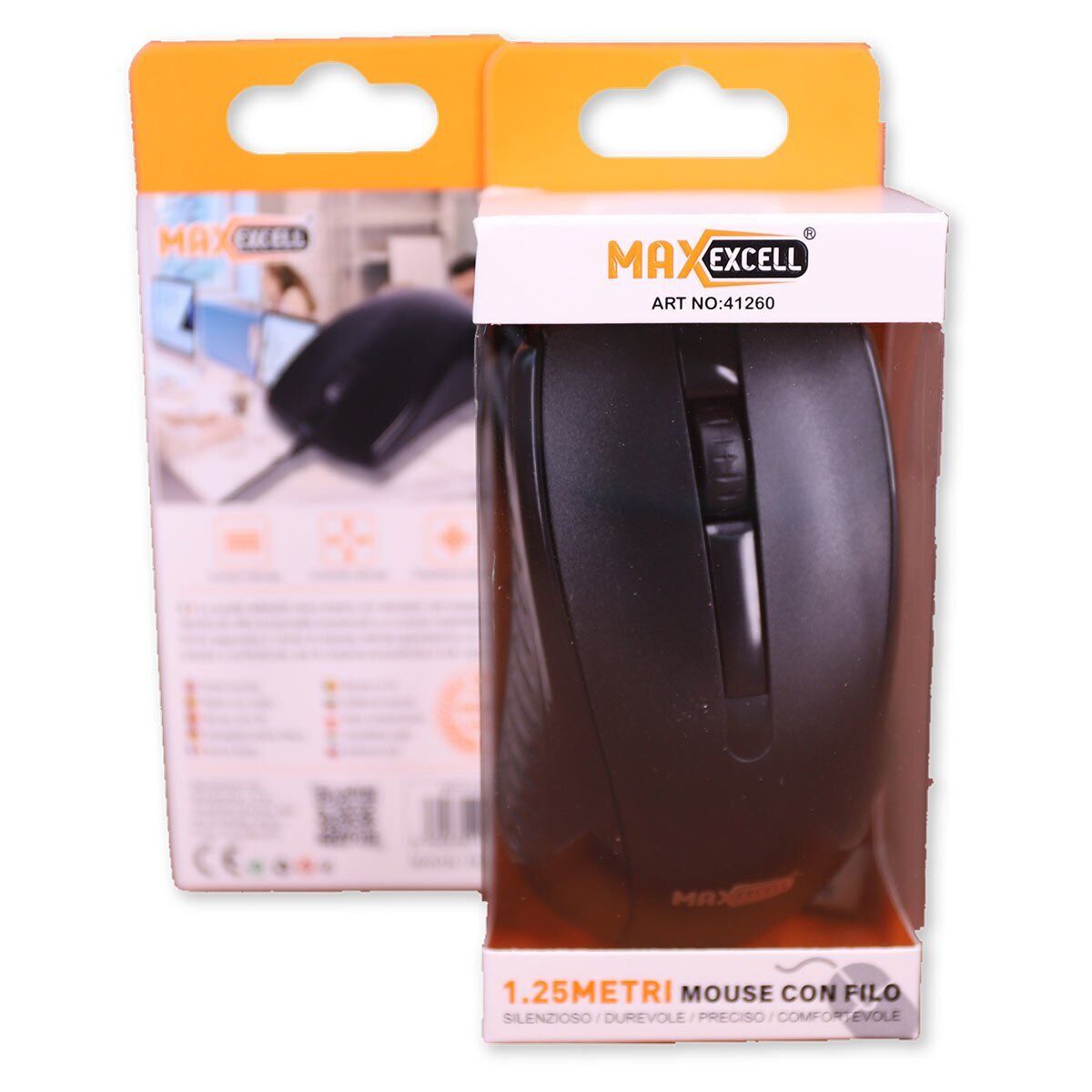 Mouse Ottico USB 2.0 Leggera e Slim da Lavoro Ufficio Viaggio Uso Personale con