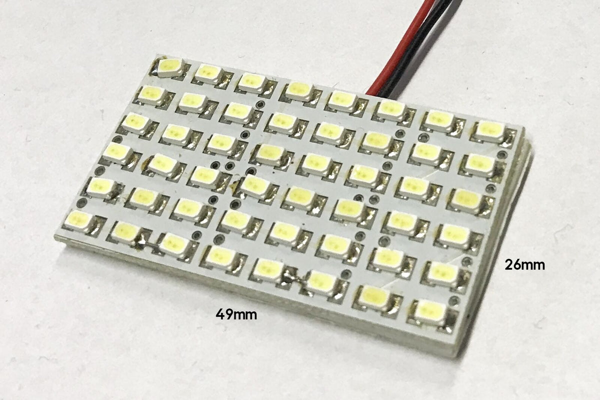 Pannello Plafoniera Lampada Led 12V 5W Con 48 Smd 3014 Colore Rosso Red 49X26mm