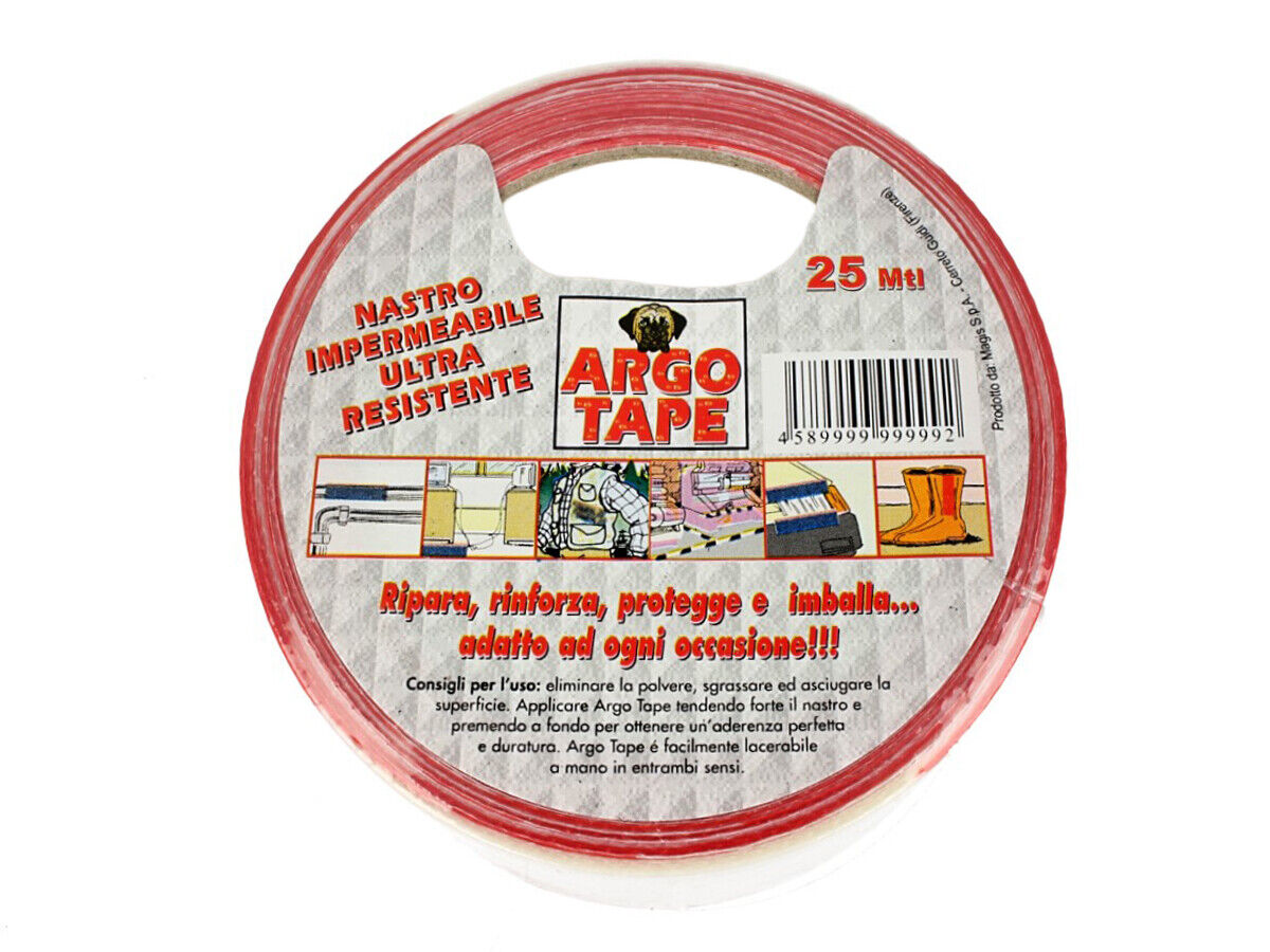 Nastri Antinfortunistici Striscia Di Sicurezza Telato Bianco e Rosso 50mm X 25m