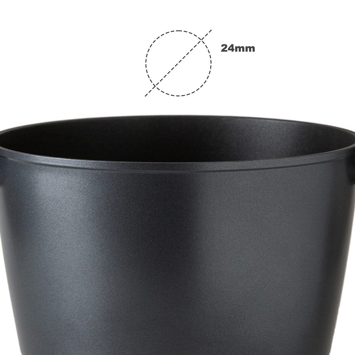 Pentola Alta Induzione Antiaderente Cuocipasta Diametro 24cm Spessore 4mm Senza