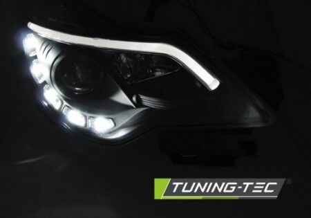 COPPIA FARI FANALI ANTERIORI TUNING DRL LUCE DIURNA CORSA (2011 IN POI)