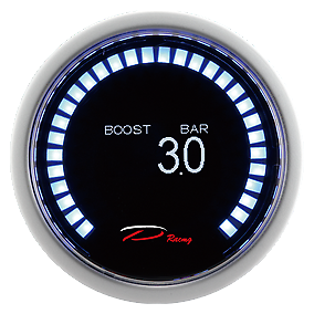 Manometro Strumento 52mm DEPO Pressione Turbo -1+3 BAR DIGITALE 30 OLED DISPLAY