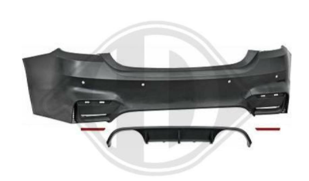 Paraurti posteriore TUNING M4 Serie4 F32-F33 2013- Fori PDC scarico dx sx