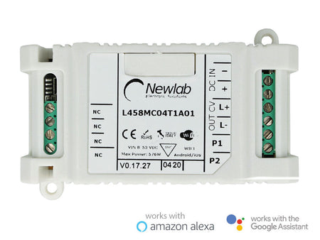 Newlab Led Dimmer PWM In Tensione Pulsante N.O. WiFi 12A 12V 24V 48V