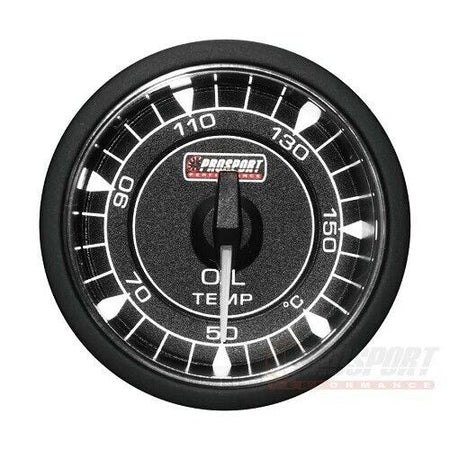 Manometro Strumento PROSPORT 52mm Temperatura Olio 50-150°C ambra bianco daytona