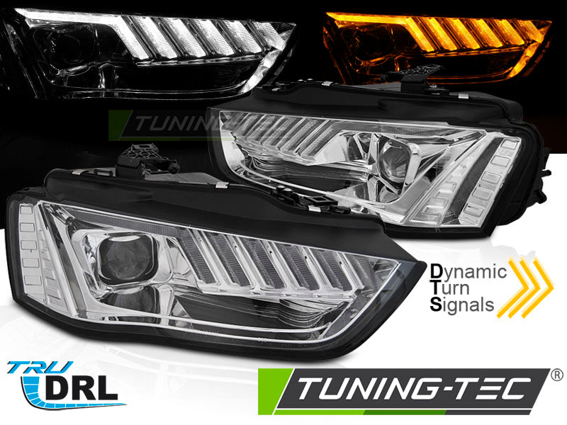 HEADLIGHTS LED CHROME SEQ fits AUDI A4 B8 12-15