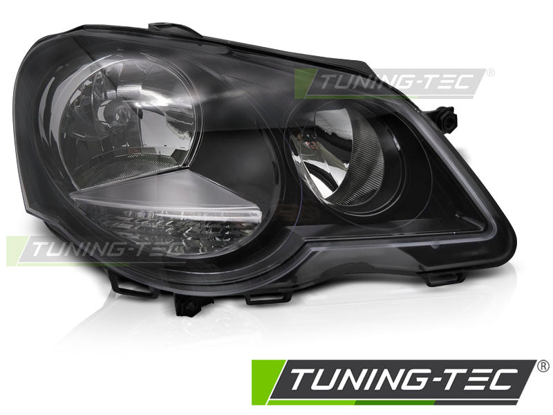 HEADLIGHT BLACK RIGHT SIDE TYC fits VW POLO 9N3 05-09