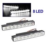 LUCI DIURNE FARETTI 8 LED DRL DAYLINE UNIVERSALI STRISCE