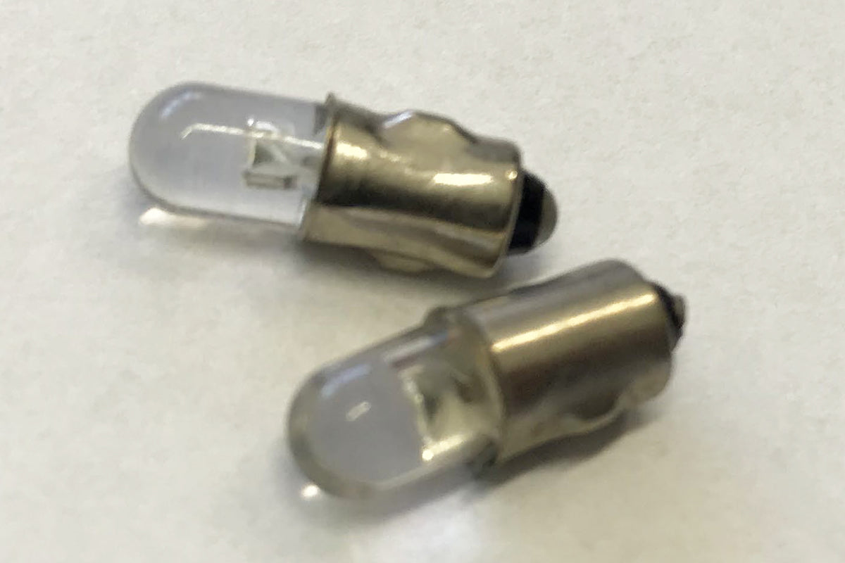 Coppia 2 Lampadine Led BA5S T1 Miniatura Con 1 F5 Bianco Freddo 6000K 12V 0,2W