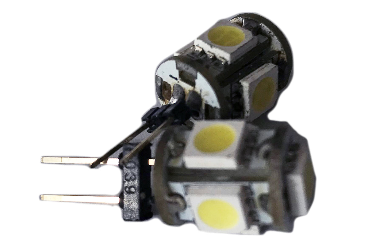Coppia 2 Lampade Led G4 Con 5 Smd 5050 Colore Giallo Yellow 12V 1W <p>