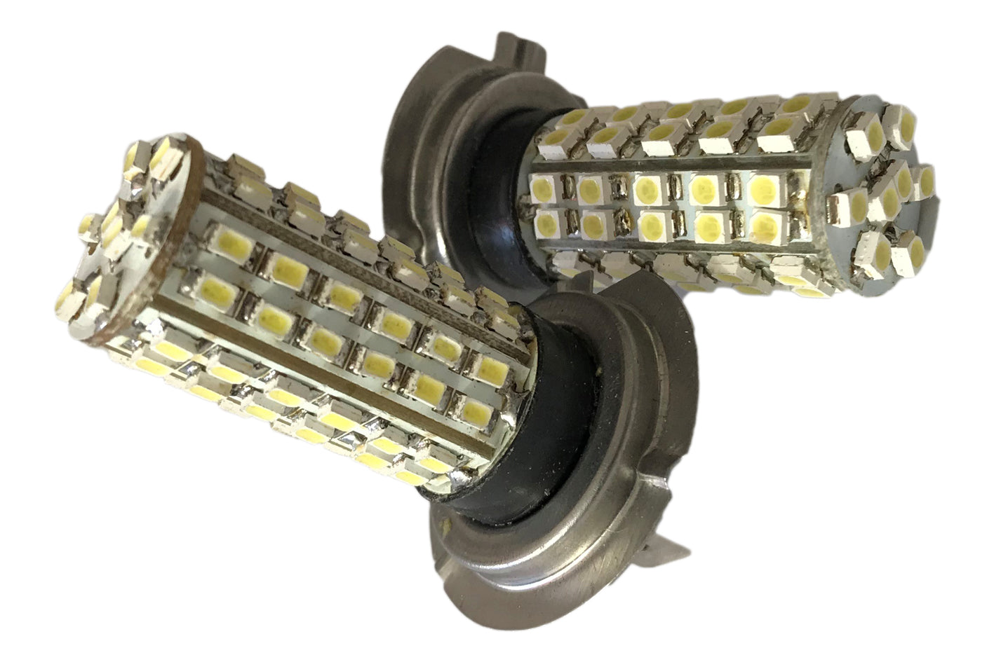 Coppia 2 Lampade Led H7 Con 68 Smd 3528 Bianco Freddo 6000K 12V 2W Per