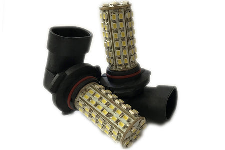 Coppia 2 Lampade Led HB3 9005 HB4 9006 Con 80 Smd 3014 Bianco Freddo 12V 2W Per