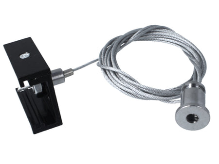 Kit Cavo Sospensione Per Binario Trifase Colore Nero Filo Da 150cm Un Lato