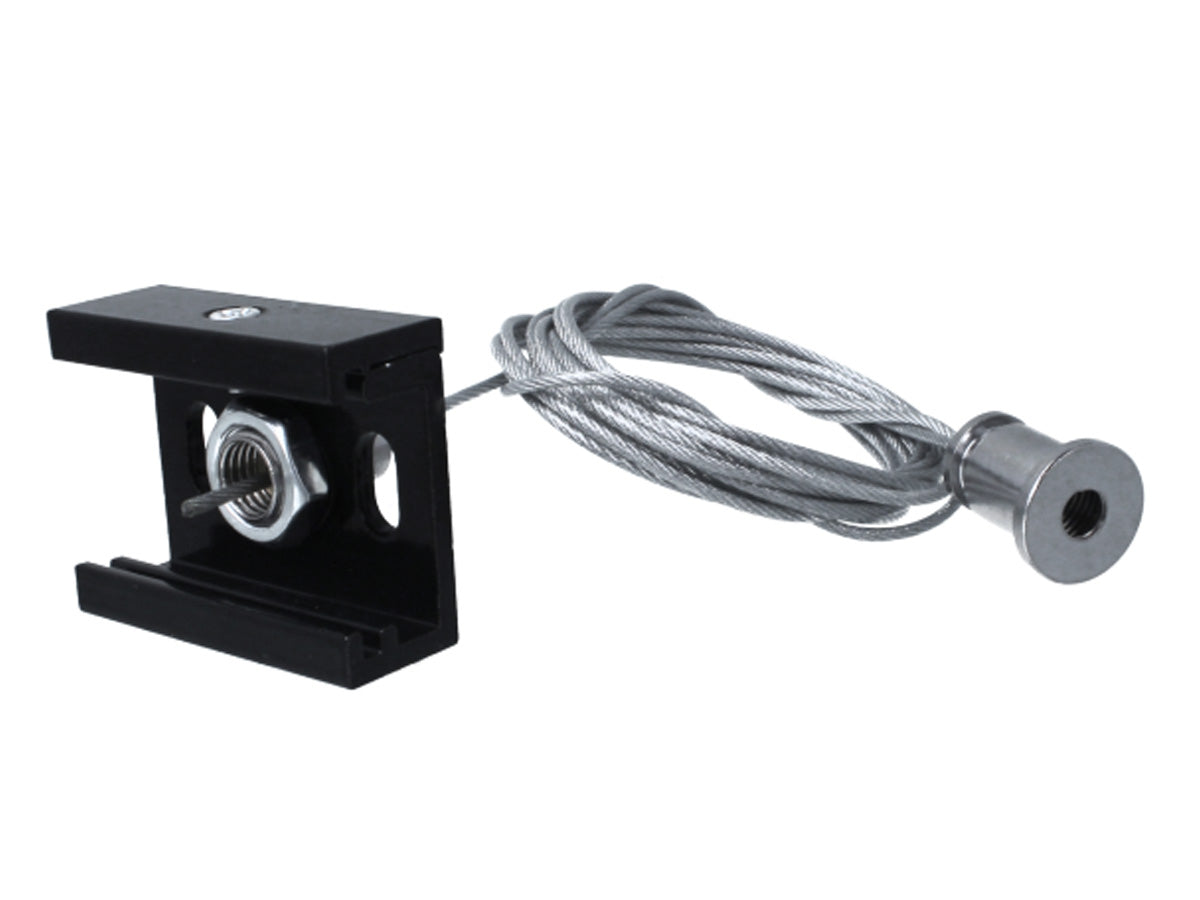 Kit Cavo Sospensione Per Binario Trifase Colore Nero Filo Da 150cm Un Lato