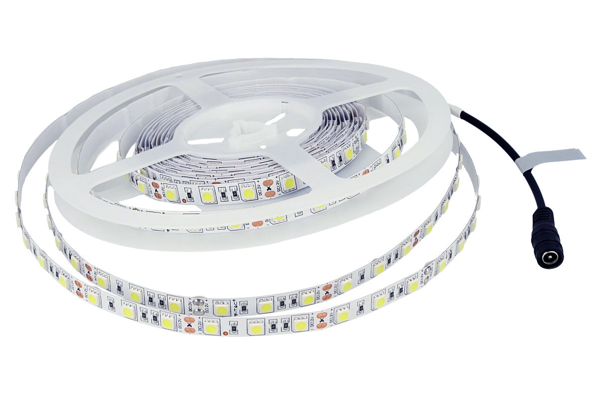 Bobina Led 300 SMD 5050 12V 10,8W/M Blu IP20 5 Metri SKU-2137 <table