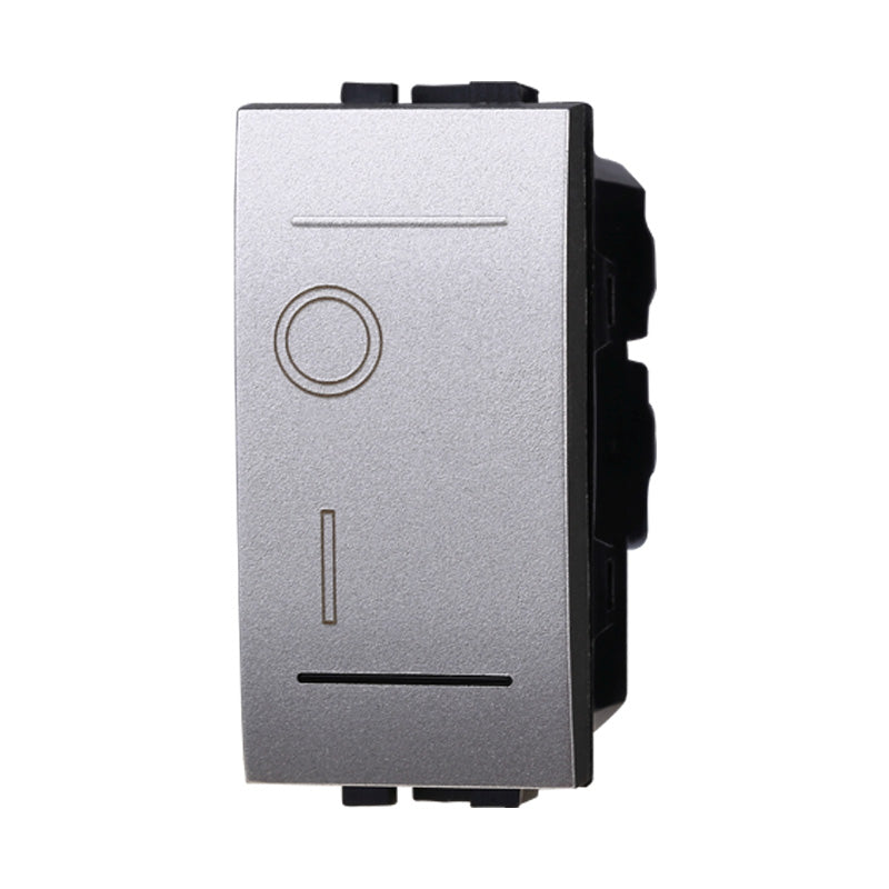 ETTROIT Interruttore Bipolare 0-1 16A Colore GRIGIO Compatibile Con Bticino