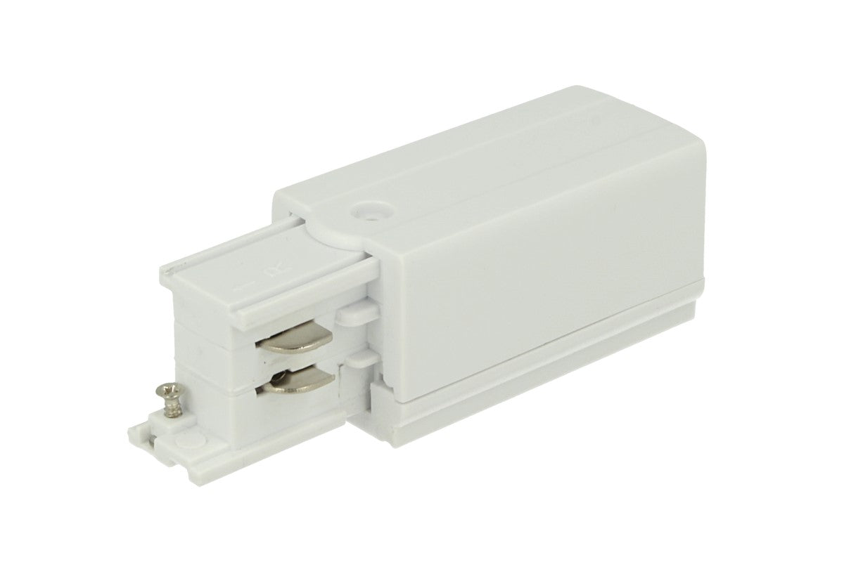 Kit Connettore Alimentazione Destra + Terminale Chiusura Colore Bianco Per