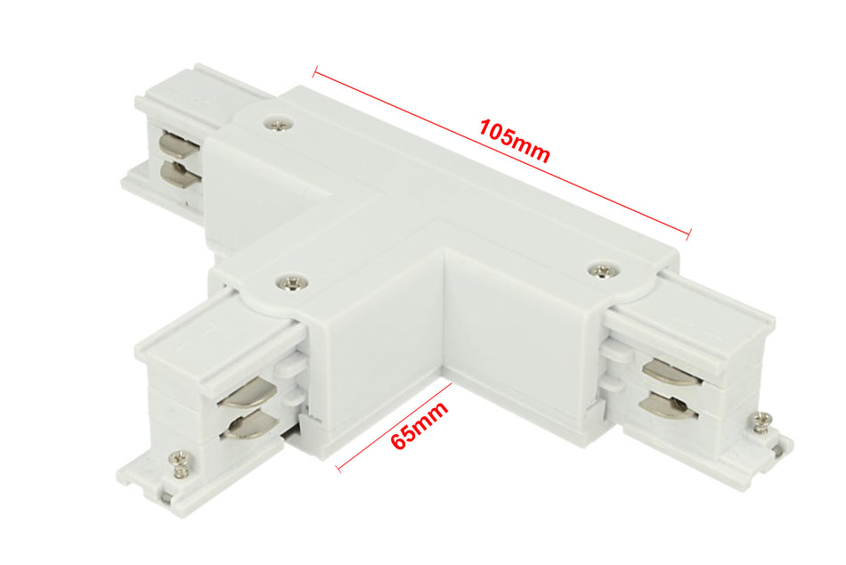 Connettore Giunto Forma T Destro Colore Bianco Per Barra Sistema Binario