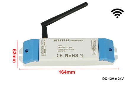 Amplificatore Wireless 2.4G Master Segnale PWM 4 Canali RGBW 12V 24V AP240