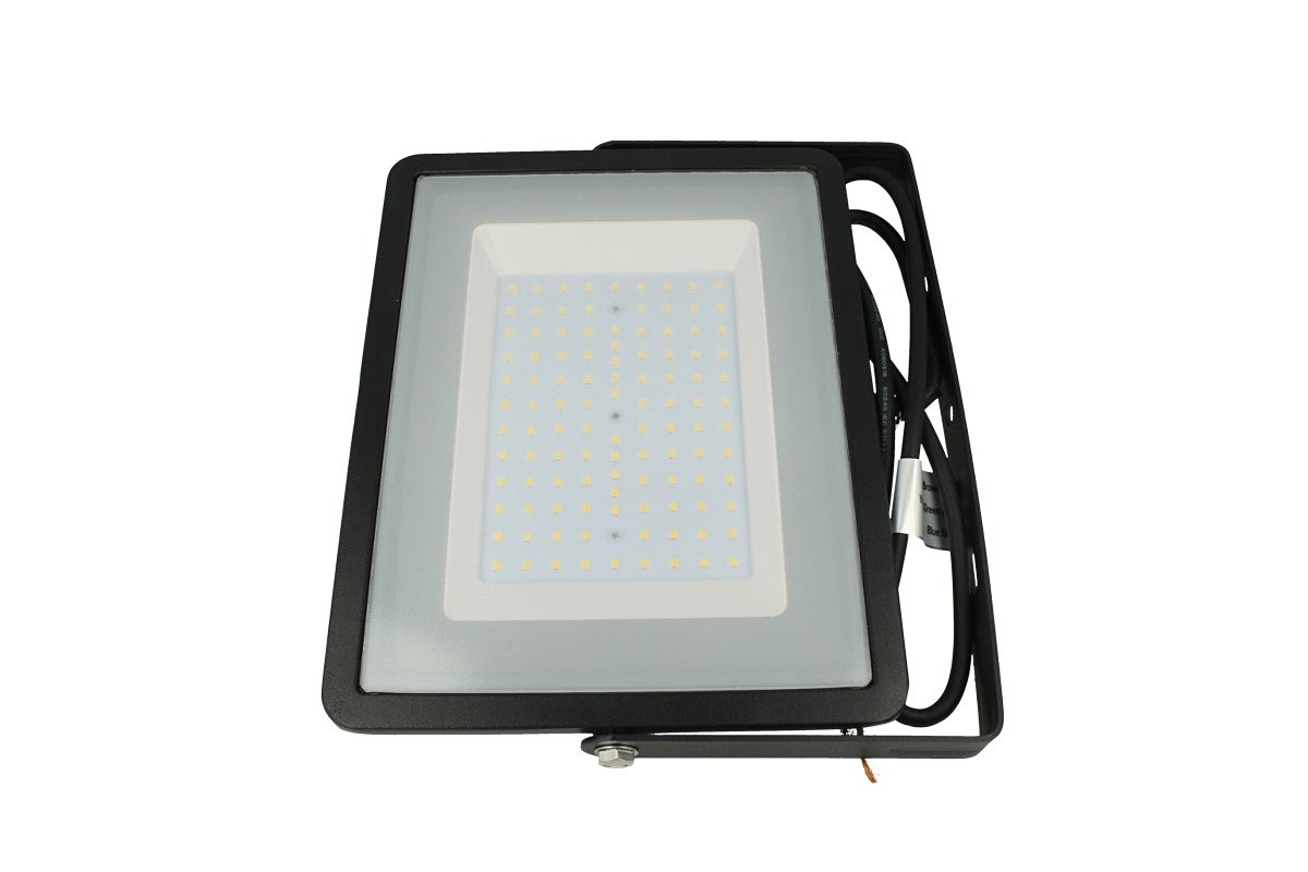 Faro Led Flood Light 100W IP65 Bianco Neutro Super Slim 30mm Carcassa Nera