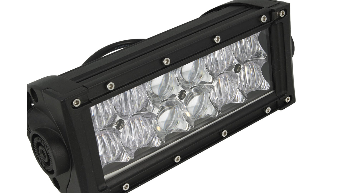 Barra Led 36W 190mm 9V-60V Doppia Fila 12X3W Lente Combo IP67 Per Fuoristrada