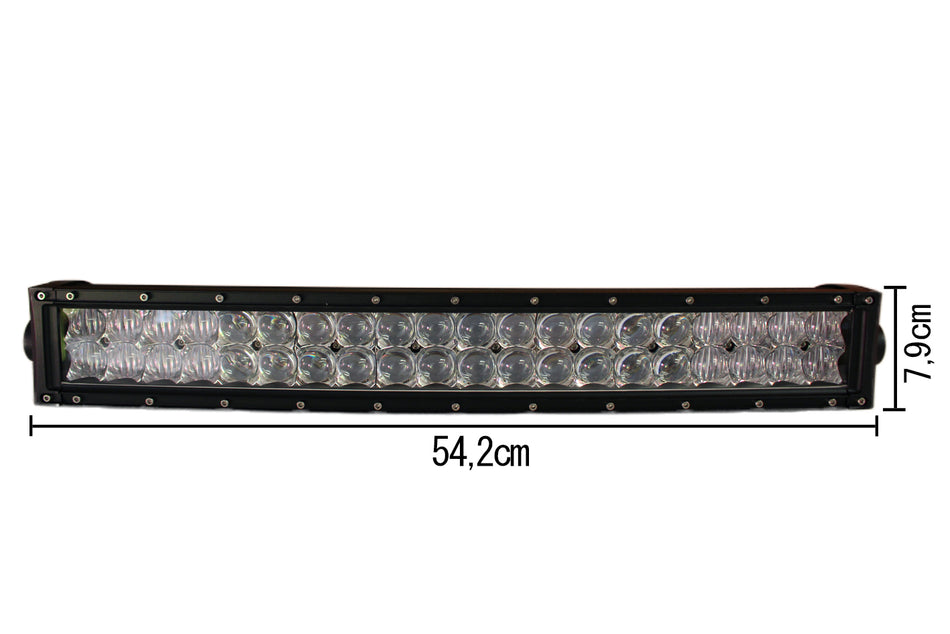 Barra Led 120W 542mm 9V-60V Doppia Fila 40X3W Lente Combo IP67 Per Fuoristrada
