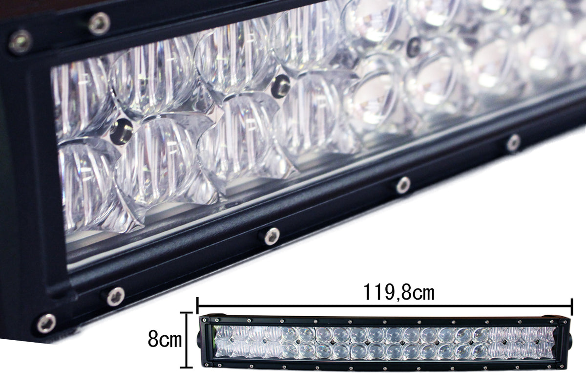 Barra Led 288W 1280mm 9V-60V Doppia Fila 96X3W Lente Combo IP67 Per Fuoristrada