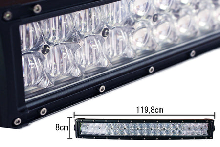 Barra Led 288W 1280mm 9V-60V Doppia Fila 96X3W Lente Combo IP67 Per Fuoristrada