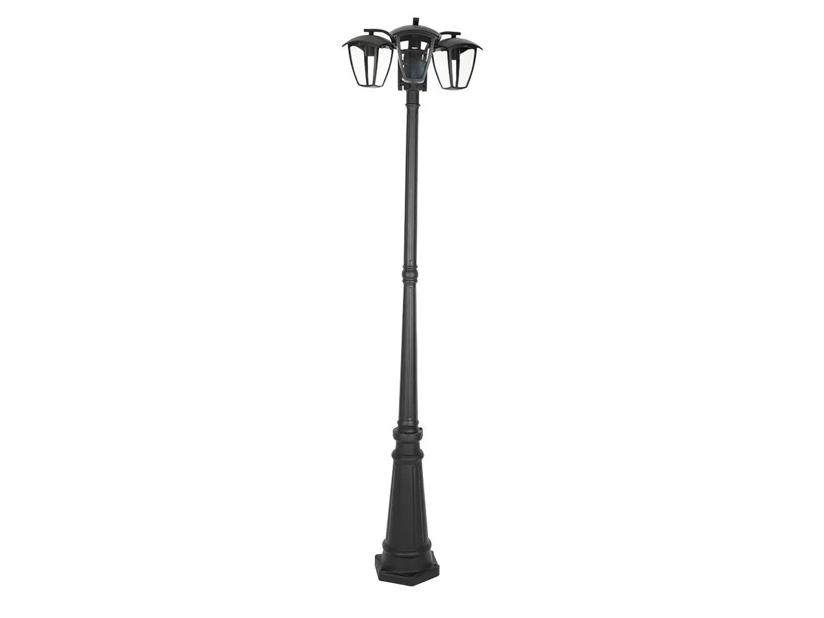 Palo Da Terra Lampada Per Giardino Esterno IP44 Altezza 1990mm Tripla E27