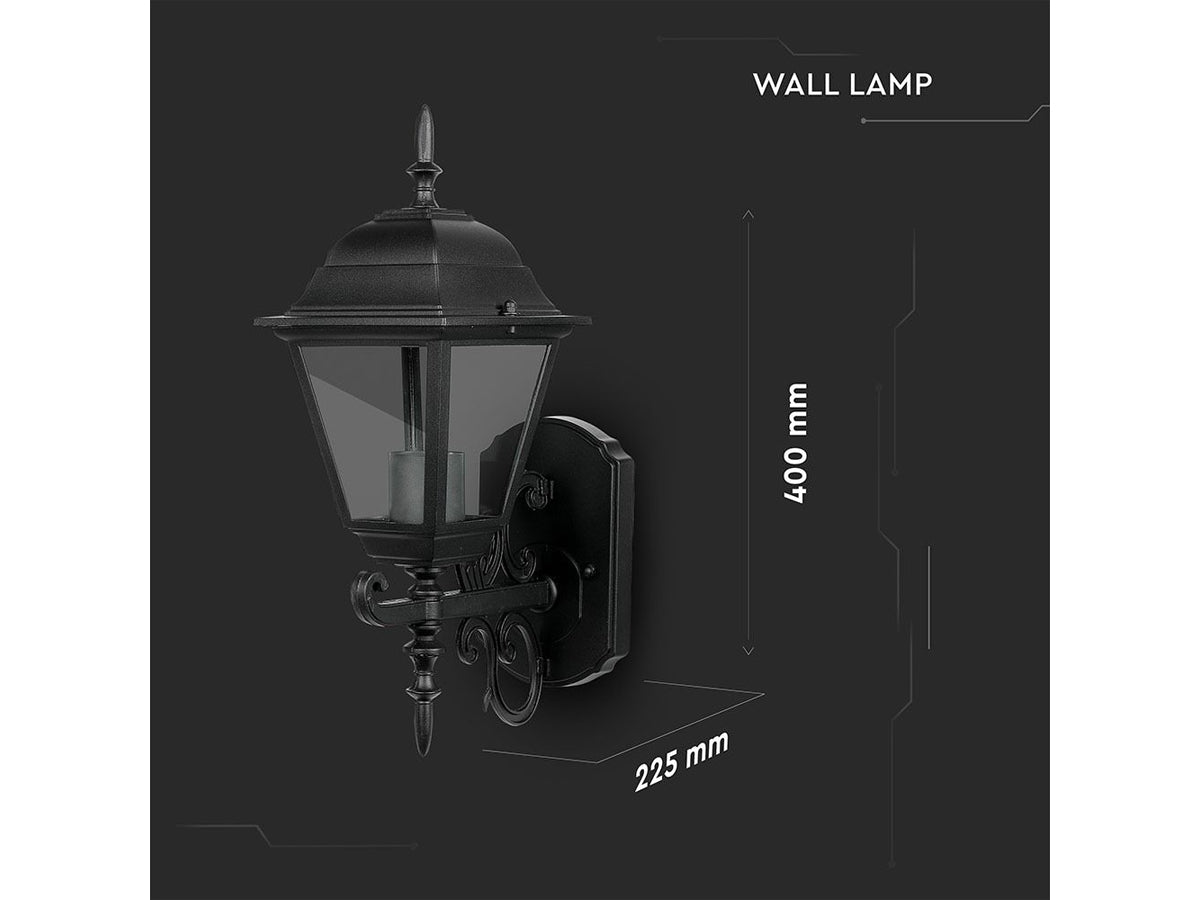 Lampada Da Parete Lanterna Giardino Attacco E27 Garden Wall Lamp IP44 Colore
