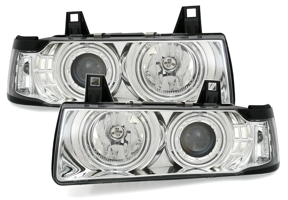 CCFL Angel Eyes Fari per E36 Cromati