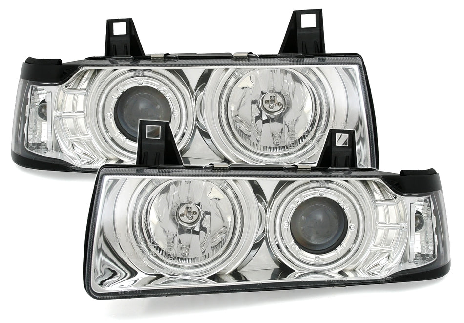 CCFL Angel Eyes Fari per E36 Cromati