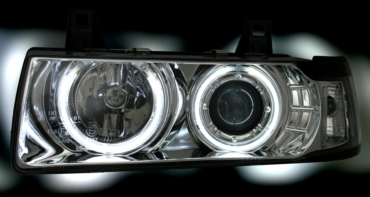 CCFL Angel Eyes Fari per E36 Cromati