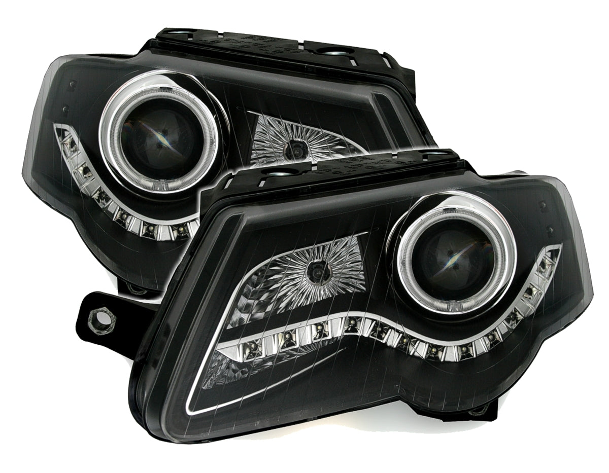 CCFL LED Faro Fanale per Passat 3C Nero