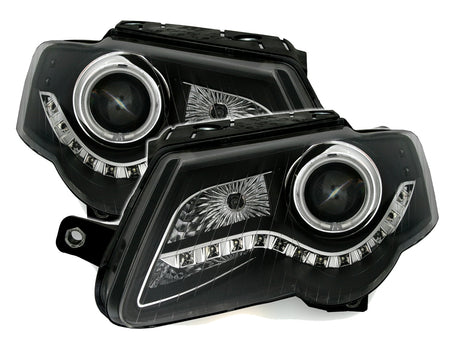 CCFL LED Faro Fanale per Passat 3C Nero