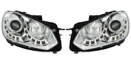 coppi fari fanali anteriori tuning CCFL Angel Eyes Faro Fanale per Golf 6