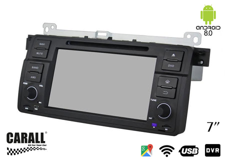 Autoradio Android 8,0 E46 GPS DVD USB SD WI-FI Bluetooth Navigatore <table