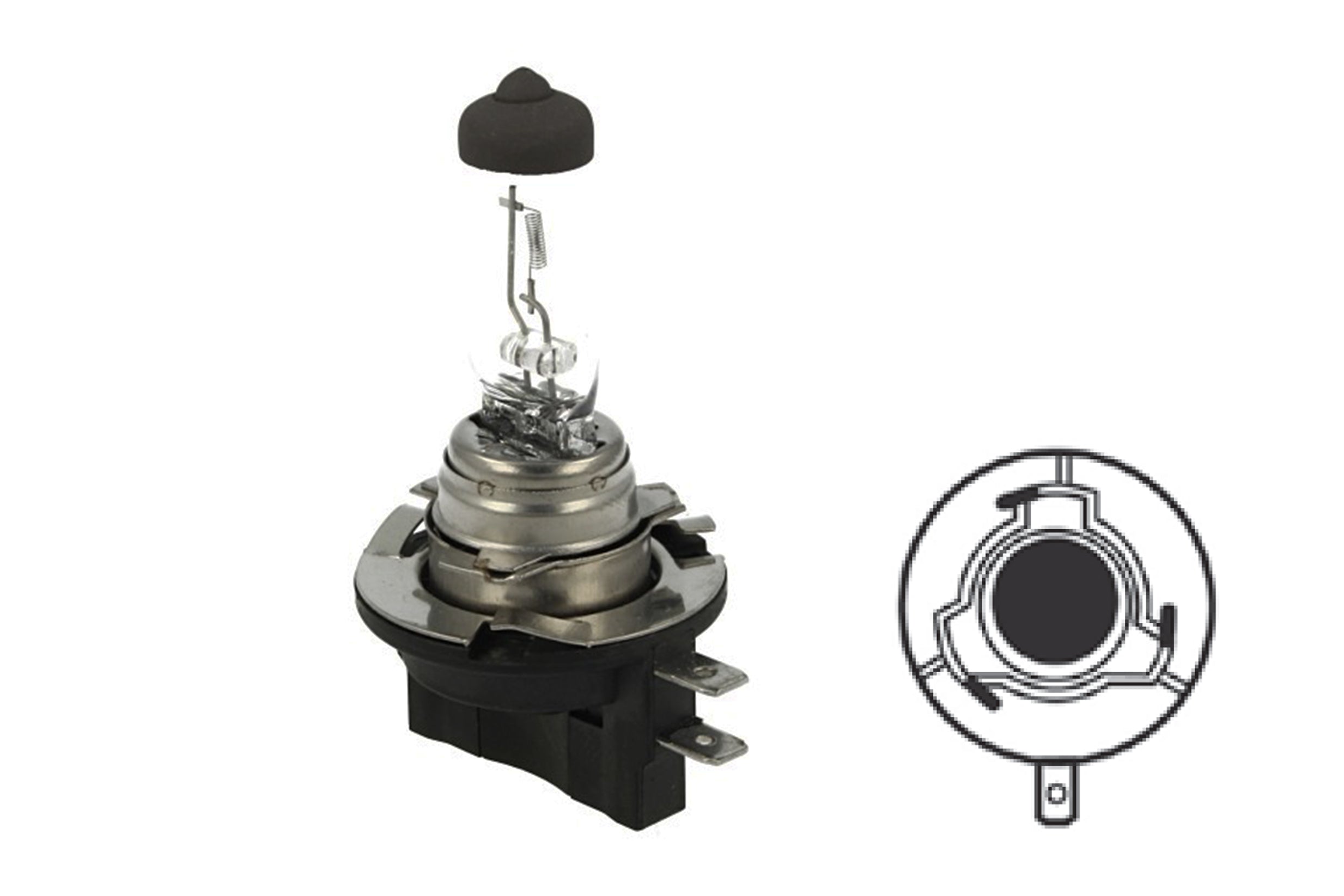 Lampada Alogena H11B H9B 12V 55W PGJY19-2 Clear Compatibile Osram OA6424 64243