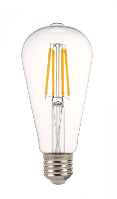 Lampada Filo Led a Filamento E27 ST64 4W Bianco Caldo 2200K Cover Amber Vintage