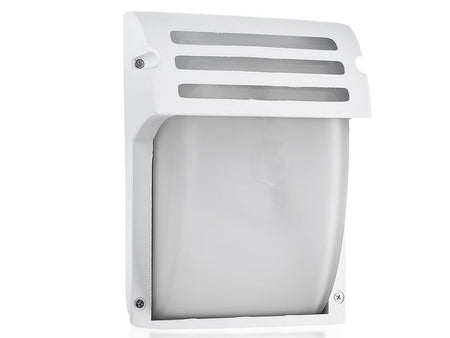 Applique Lampada Da Parete Giardino Esterno Attacco E27 Colore Bianco Vetro