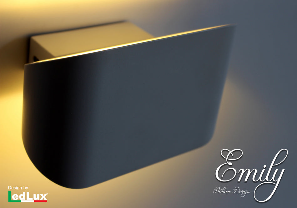 Applique Led Da Parete Modello Emily Italian Design Moderna 6W Bianco Caldo